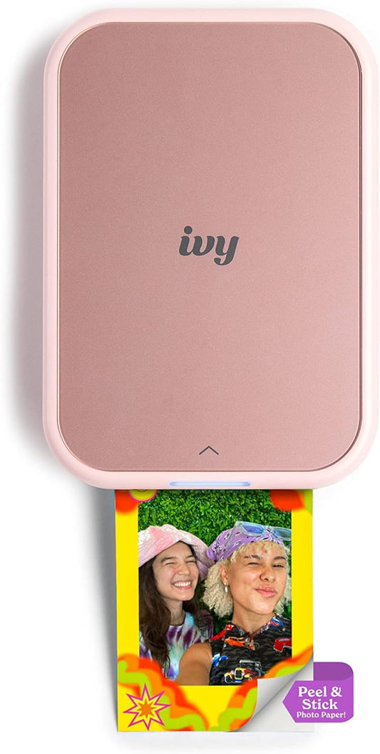 Canon Ivy 2 Mini Photo Printer, Sticky-Back Prints, Blush Pink